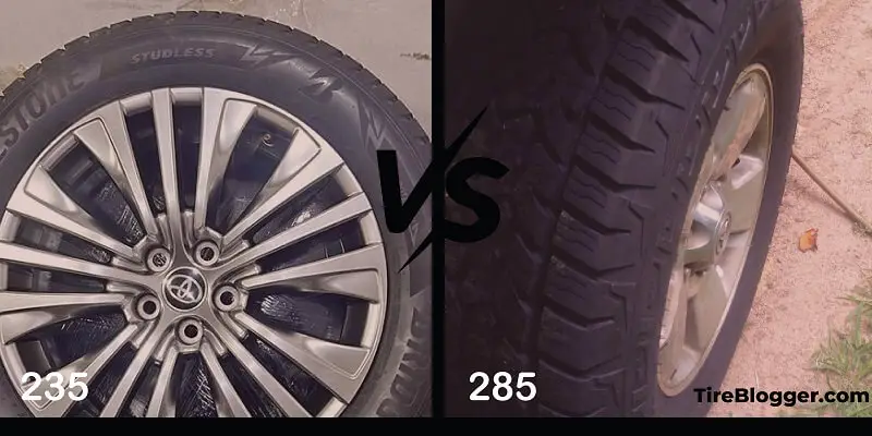 235  vs 285 Tires