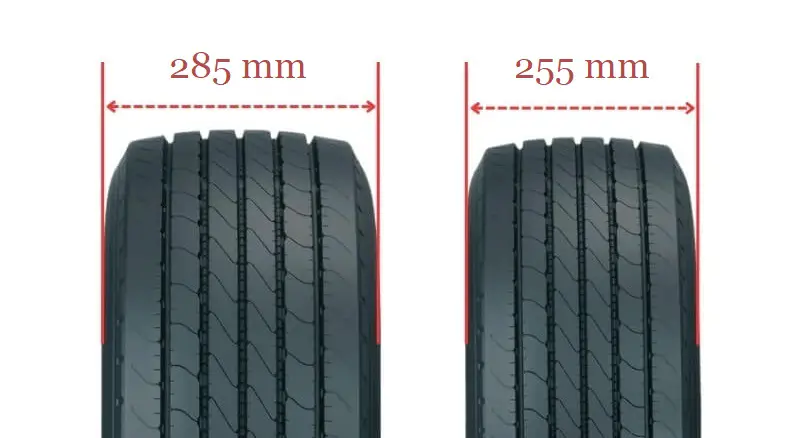255 vs 285 tires