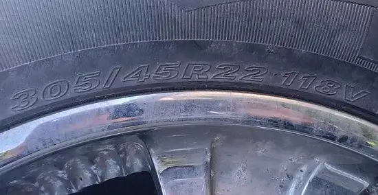 Tire Size 30545r22