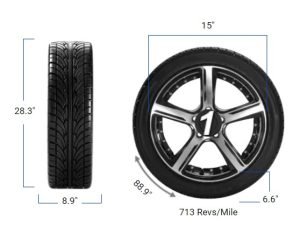 Tire Size 225/75r15 in inches - TABLE Chart