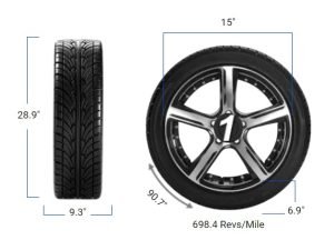 Tire Size 235/75r15 in inches - TABLE Chart