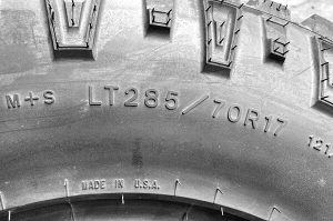 Tire Size 285/70r17 in inches - Table Chart