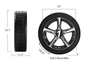 Tire Size 285/45r22 in inches - TABLE Chart