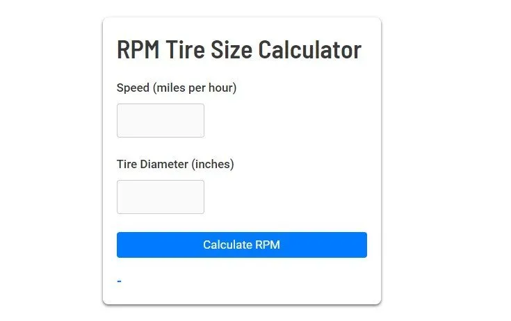 Rpm Tire Size Calculator - Tire Blogger